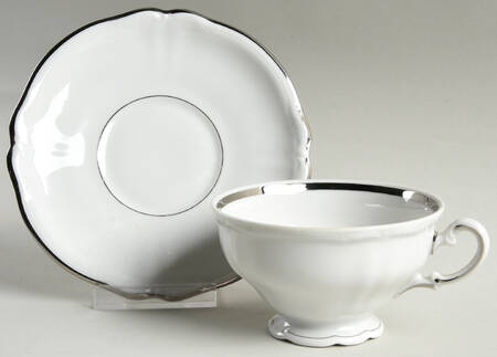 Empress Platinum Footed Cup & Saucer Set