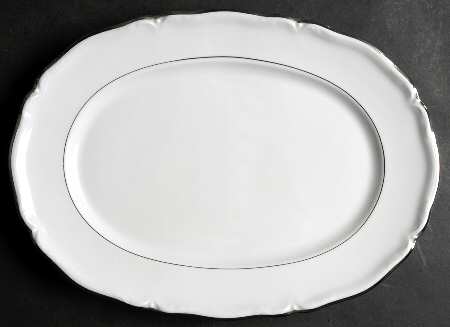 Empress Platinum 14" Oval Serving Platter