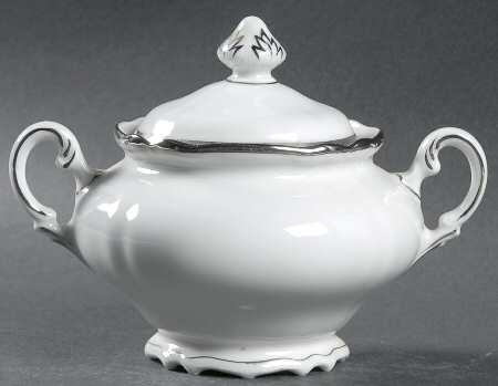 Empress Platinum Sugar Bowl & Lid