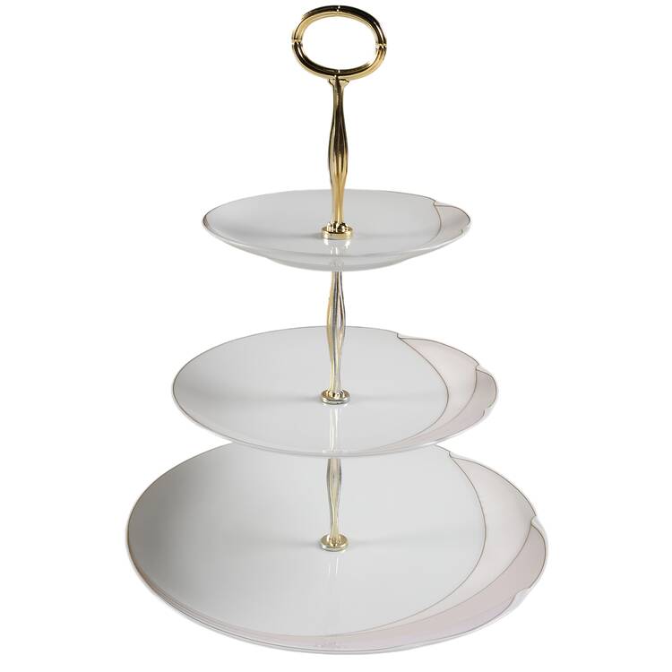 En Vogue 13 7/8"-14 1/4" 3-Tiered Serving Tray(DP,SP,BB) HC