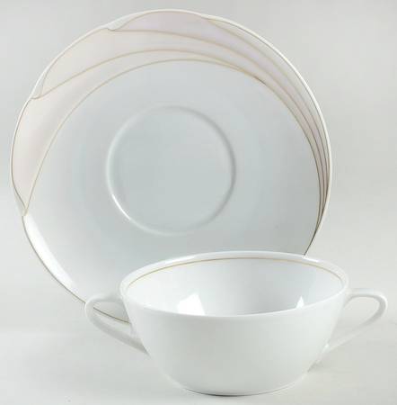 En Vogue Flat Cream Soup Bowl & Saucer Set