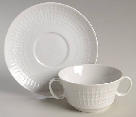 Etude Flat Cream Soup Bowl & Saucer Set