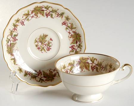 Falstaff Footed Cup & Saucer Set
