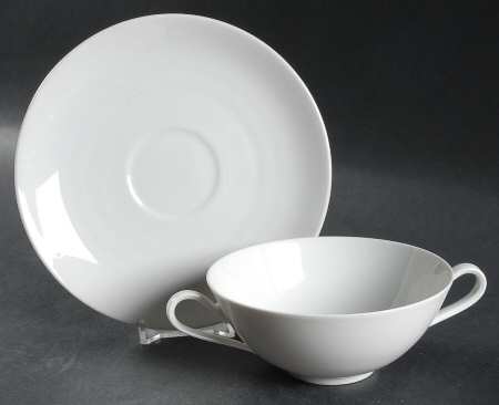 Favorit (Undecorated) Flat Cream Soup Bowl & Saucer Set