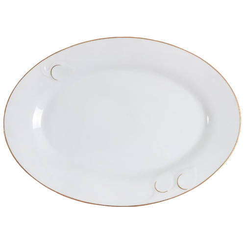 Fleuron Gold 11" Oval Serving Platter