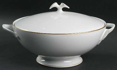 Fleuron Gold Round Covered Vegetable