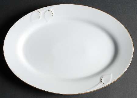 Fleuron Gold 13" Oval Serving Platter