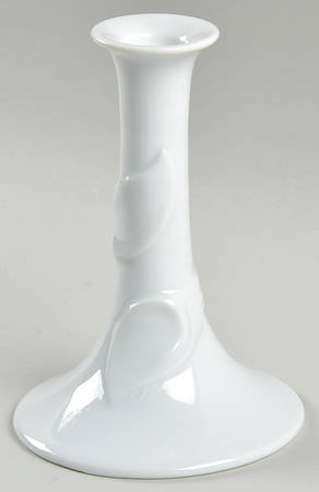 Fleuron White 5" Candlestick