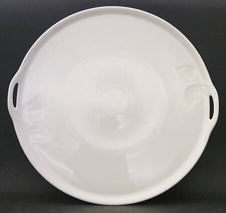 Fleuron White Round Torte Plate