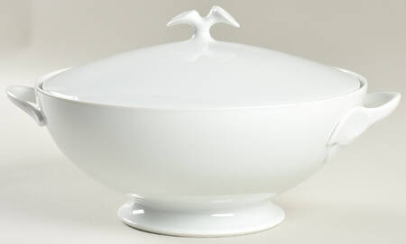 Fleuron White Round Covered Vegetable by Hutschenreuther