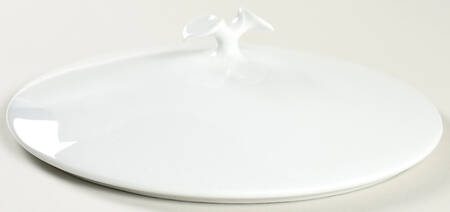Fleuron White Round Vegetable No Lid