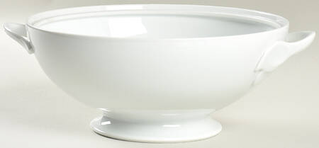 Fleuron White Lid for Round Vegetable
