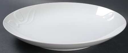 Fleuron White Deep Round Platter