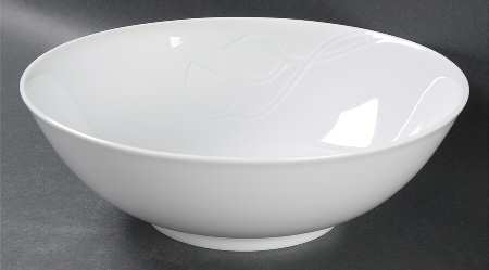 Fleuron White 10" Round Vegetable Bowl