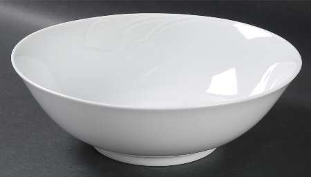 Fleuron White 8" Round Vegetable Bowl
