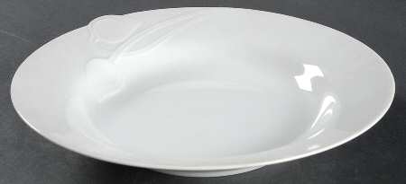 Fleuron White Rim Soup Bowl