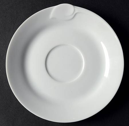Fleuron White Saucer for Footed Cup