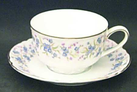 Forget Me Not Flat Cup & Saucer Set