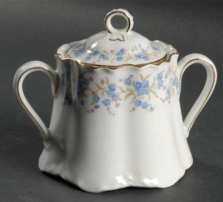 Forget Me Not Sugar Bowl & Lid