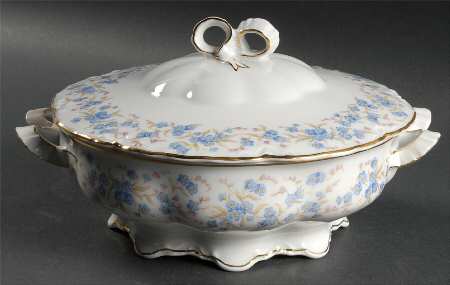 Forget Me Not Round Covered Vegetable