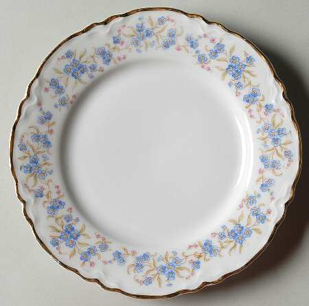 Forget Me Not Bread & Butter Plate
