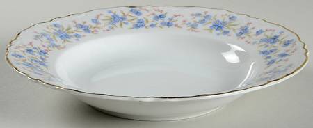 Forget Me Not Rim Soup Bowl