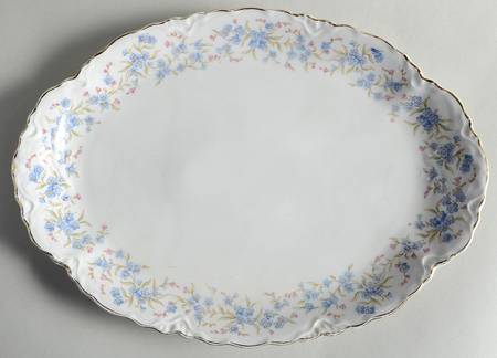 Forget Me Not 12" Oval Serving Platter