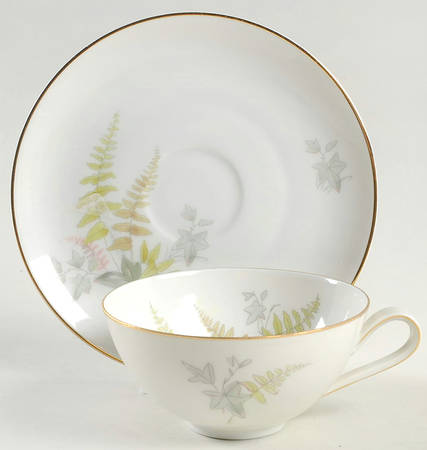 Forest Spring Footed Cup & Saucer Set