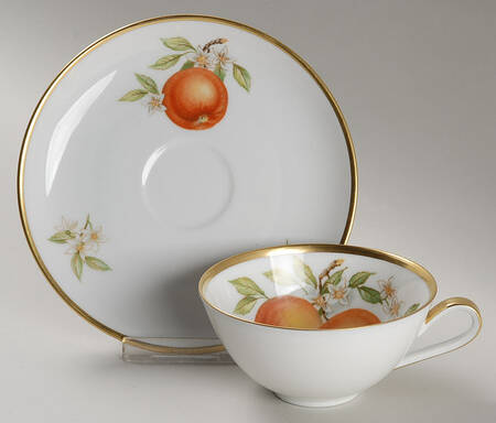 Fruit Flat Cup & Saucer Set