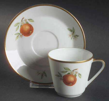Fruit Flat Cup & Saucer Set