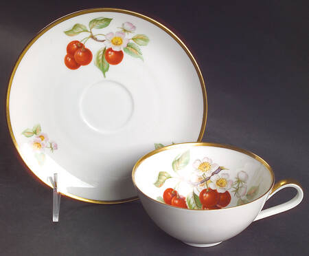 Fruit Flat Cup & Saucer Set