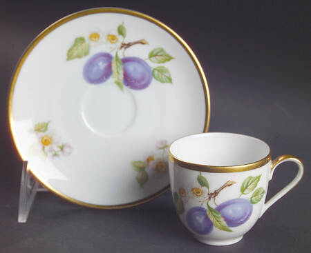 Fruit Flat Demitasse Cup & Saucer Set