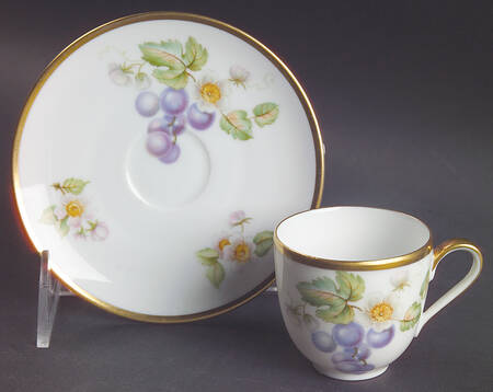 Fruit Flat Demitasse Cup & Saucer Set