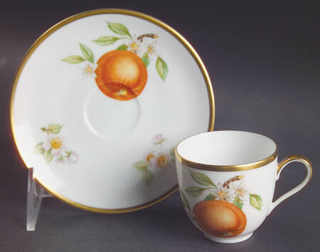 Fruit Flat Demitasse Cup & Saucer Set