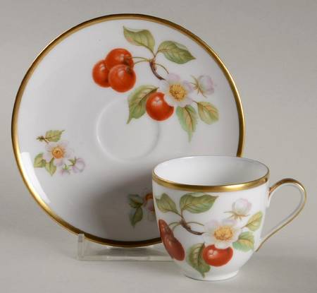 Fruit Flat Demitasse Cup & Saucer Set