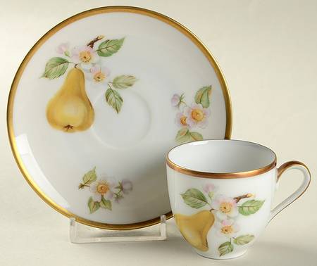 Fruit Flat Demitasse Cup & Saucer Set