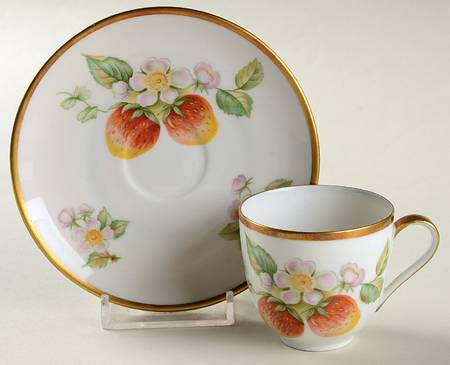 Fruit Flat Demitasse Cup & Saucer Set