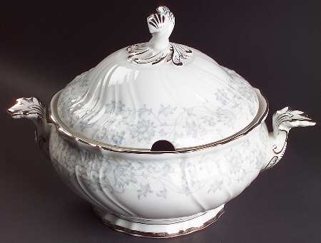 Gray Lace Tureen &  Lid