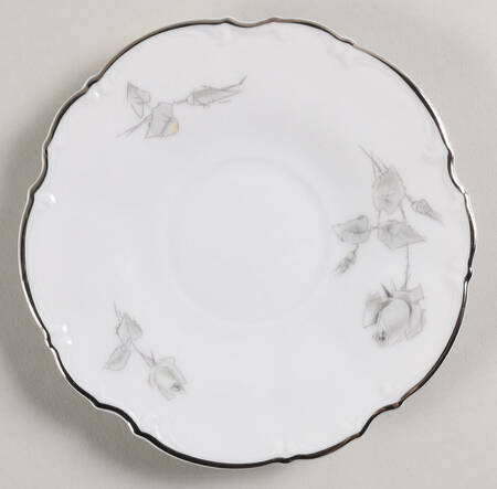 Gray Rose Saucer for Footed Cup