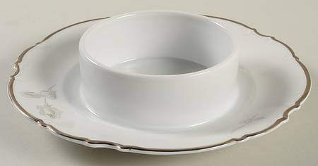 Gray Rose Round Butter No Lid