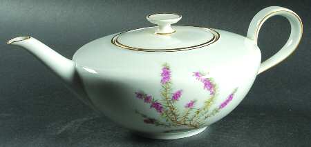Heather White Teapot & Lid