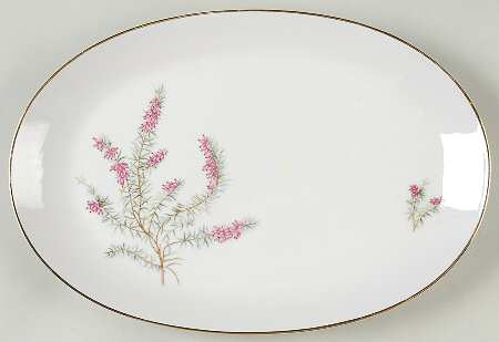 Heather White 12" Oval Serving Platter