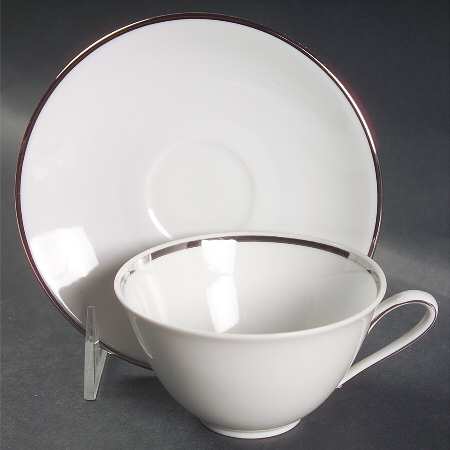 Heirloom Platinum Flat Cup & Saucer Set