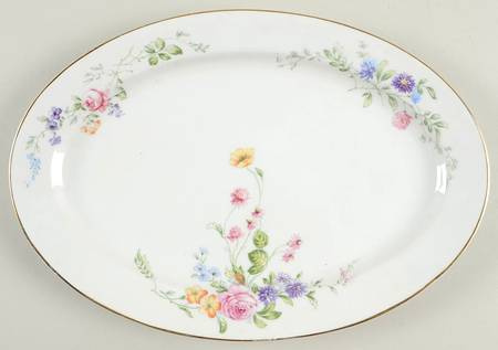 HUT12 (WHITE) 12" Oval Serving Platter