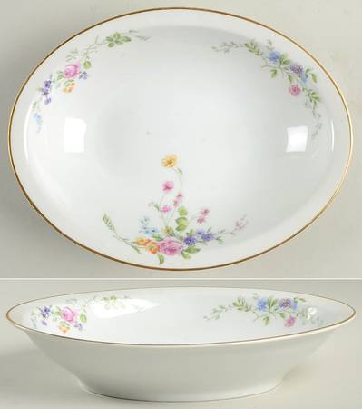 HUT12 (WHITE) 8" Oval Vegetable Bowl