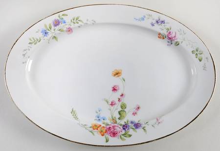 HUT12 (WHITE) 13" Oval Serving Platter
