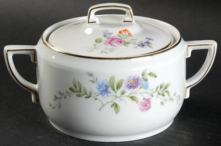 HUT12 (WHITE) Sugar Bowl & Lid