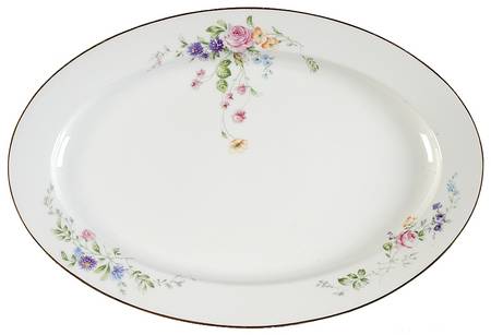 HUT12 (WHITE) 15" Oval Serving Platter