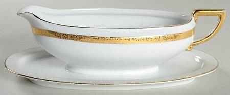 HUT165 Gravy Boat with Attached Underplate