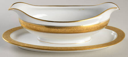 HUT184 Gravy Boat with Attached Underplate